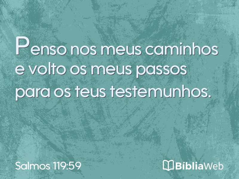 Salmos 119:59 em imagem para compartilhar