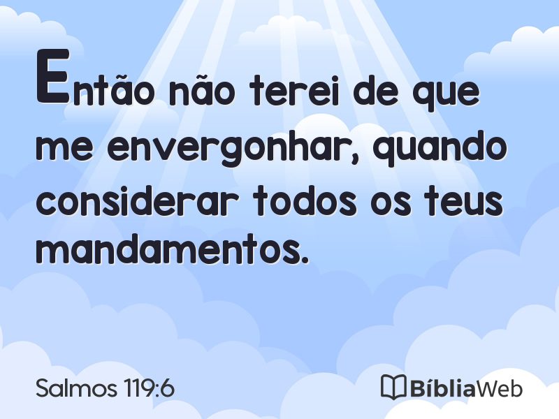 Salmos 119:6 em imagem para compartilhar