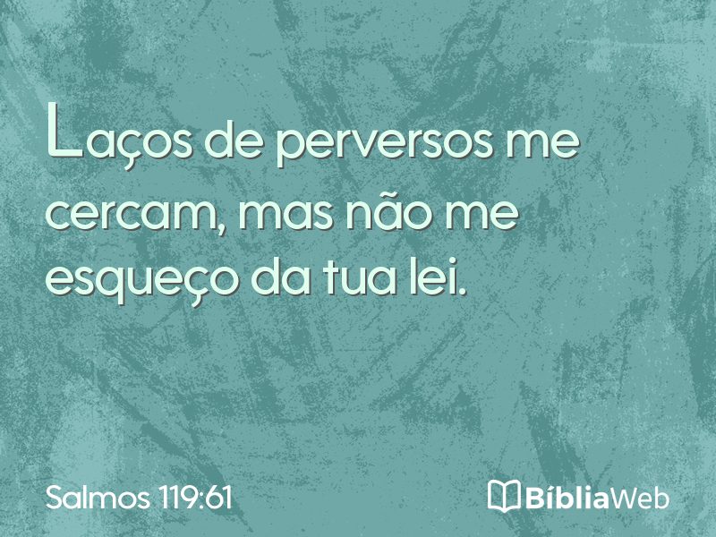Salmos 119:61 em imagem para compartilhar