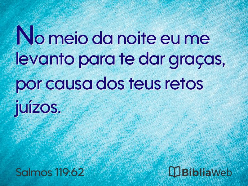 Salmos 119:62 em imagem para compartilhar