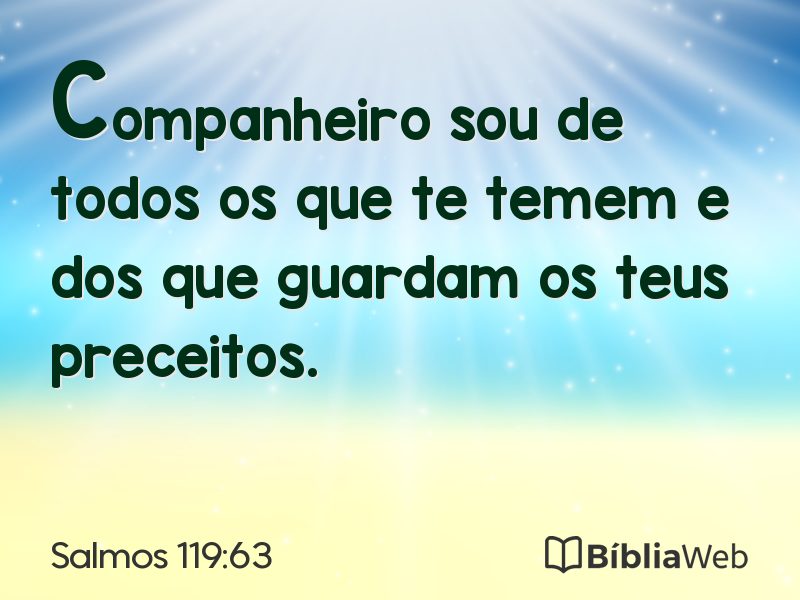 Salmos 119:63 em imagem para compartilhar