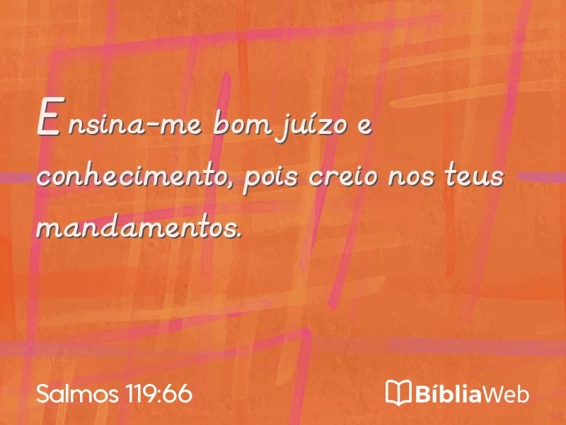 Salmos 119:66 em imagem para compartilhar