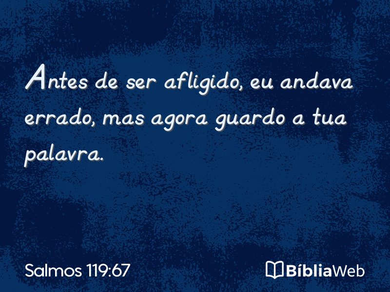Salmos 119:67 em imagem para compartilhar