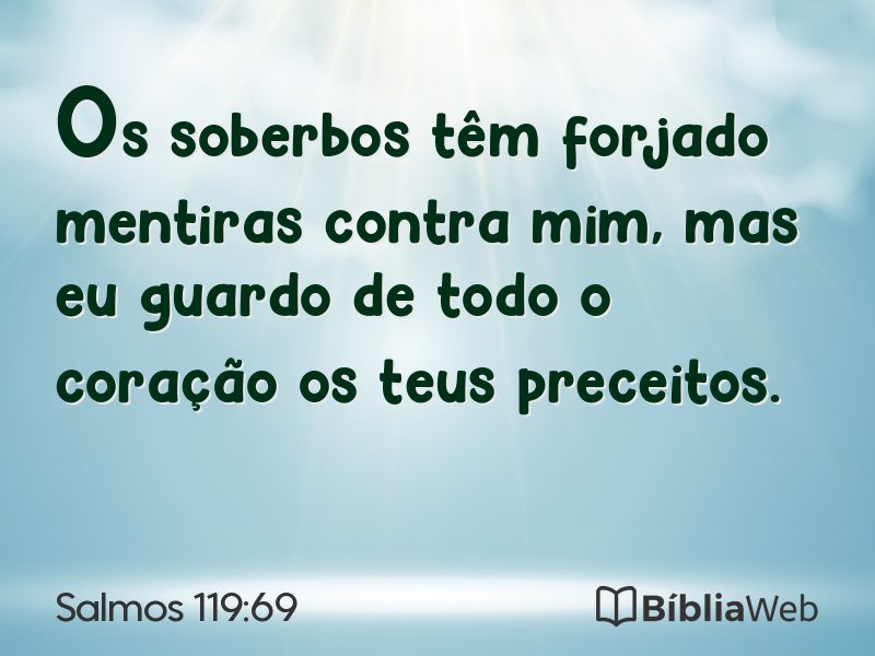 Salmos 119:69 em imagem para compartilhar
