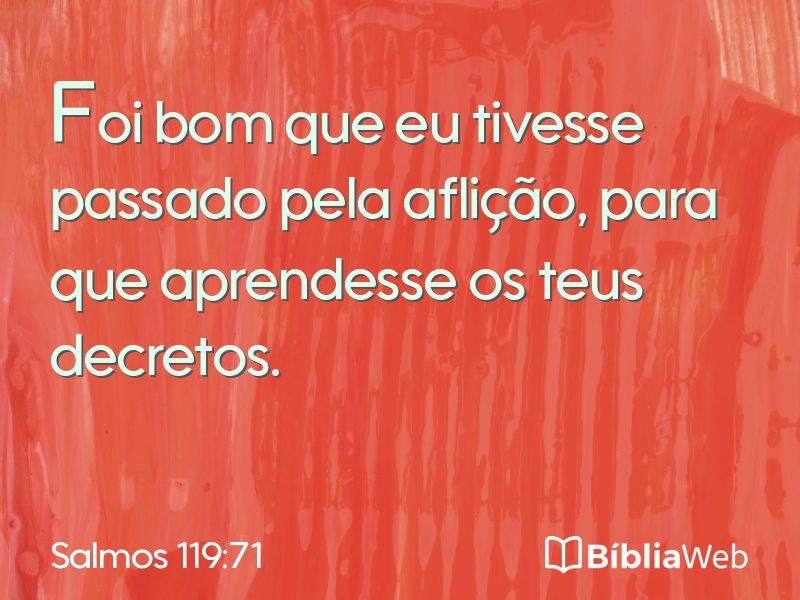 Salmos 119:71 em imagem para compartilhar
