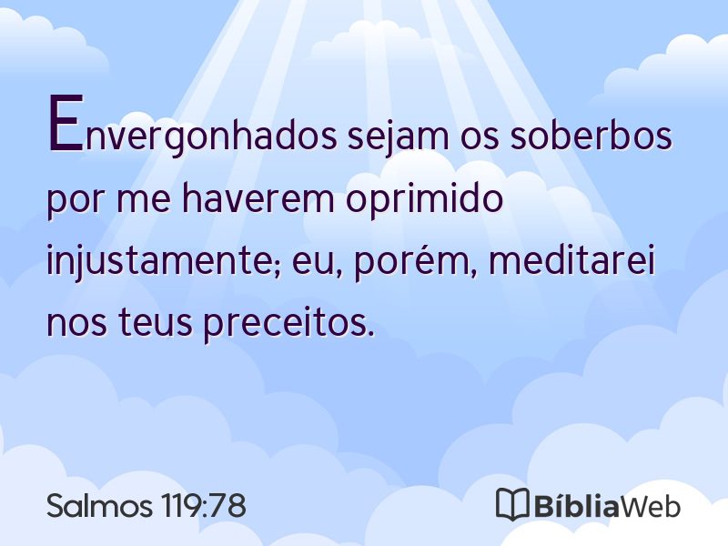 Salmos 119:78 em imagem para compartilhar