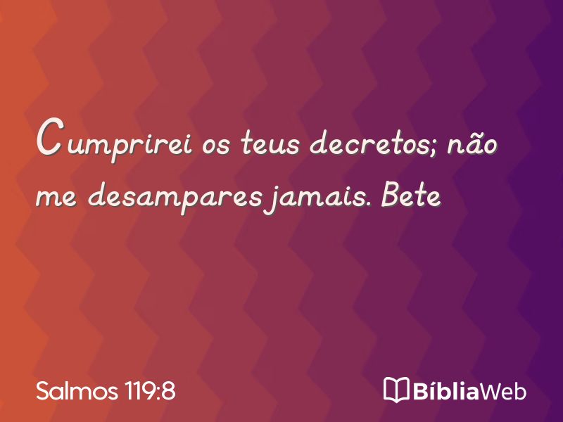 Salmos 119:8 em imagem para compartilhar