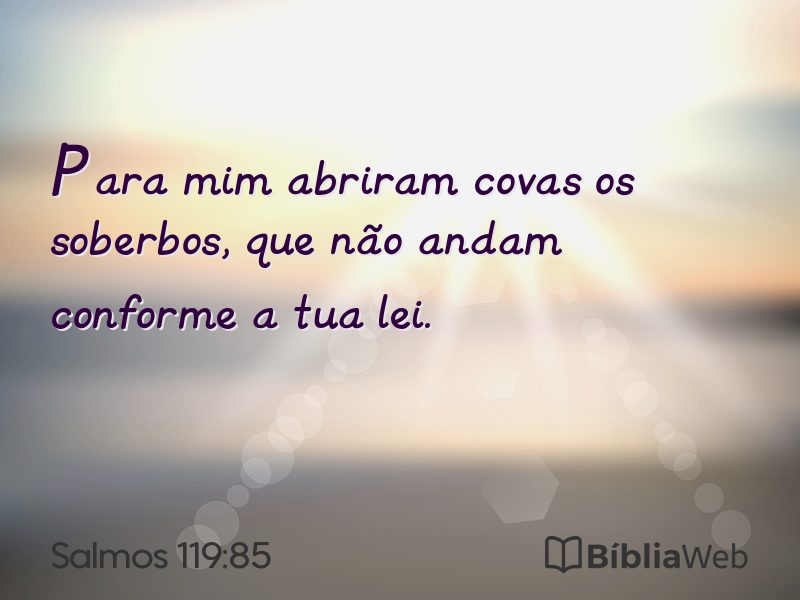 Salmos 119:85 em imagem para compartilhar