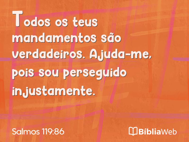 Salmos 119:86 em imagem para compartilhar
