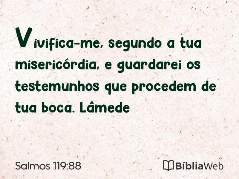 Salmos 119:88 em imagem para compartilhar