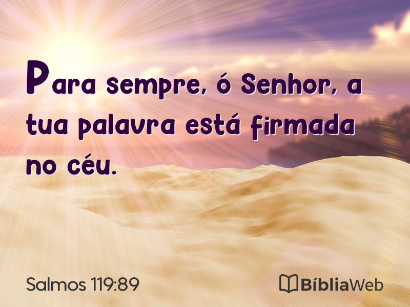 Salmos 119:89 em imagem para compartilhar