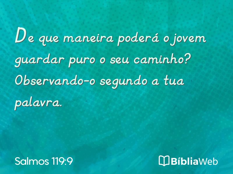 Salmos 119:9 em imagem para compartilhar
