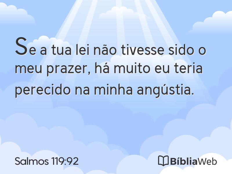 Salmos 119:92 em imagem para compartilhar