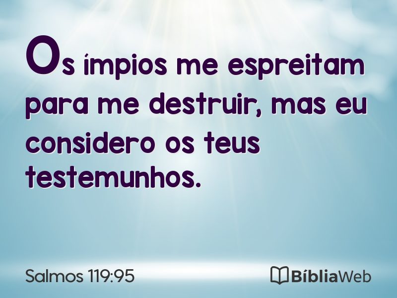 Salmos 119:95 em imagem para compartilhar