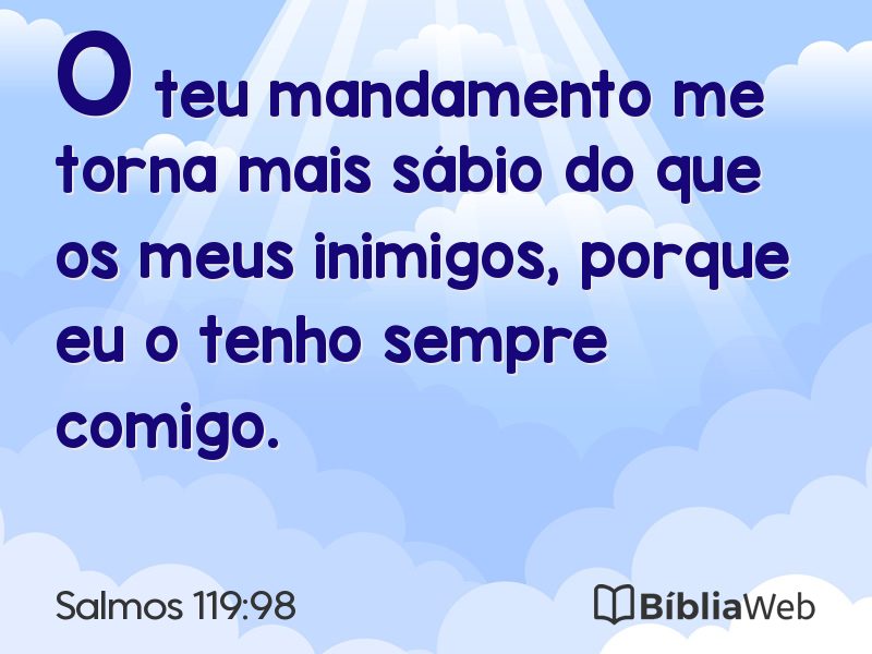 Salmos 119:98 em imagem para compartilhar