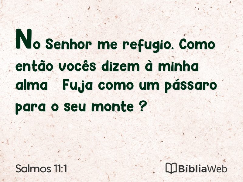 Salmos 11:1 em imagem para compartilhar