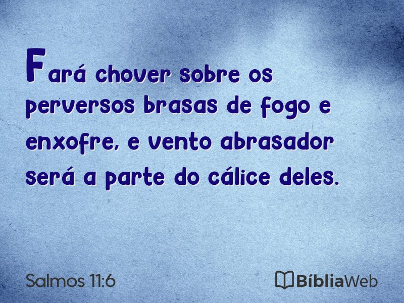 Salmos 11:6 em imagem para compartilhar