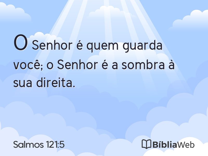 Salmos 121:5 em imagem para compartilhar