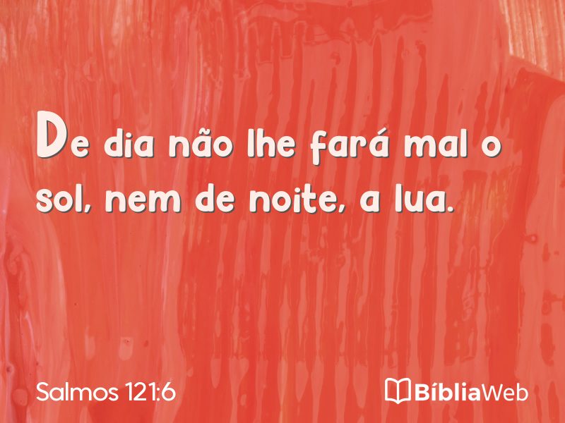 Salmos 121:6 em imagem para compartilhar