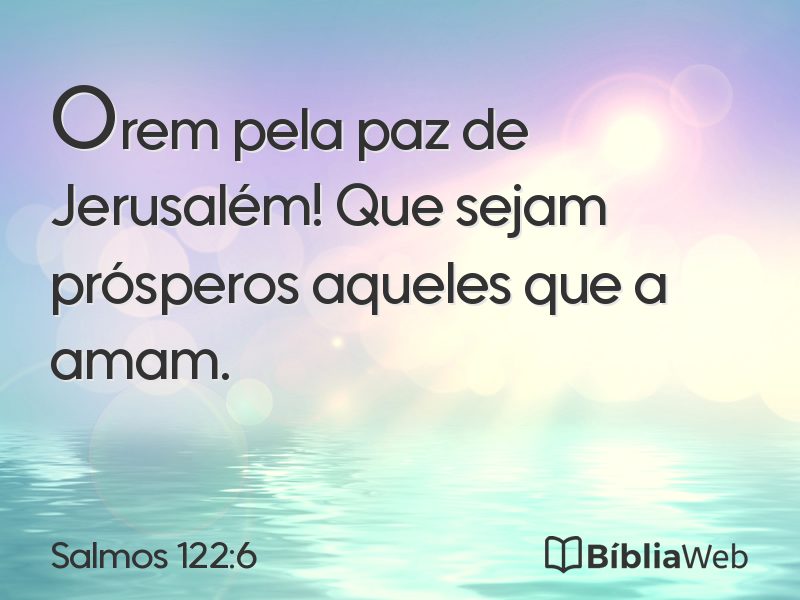Salmos 122:6 em imagem para compartilhar