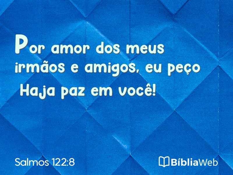 Salmos 122:8 em imagem para compartilhar