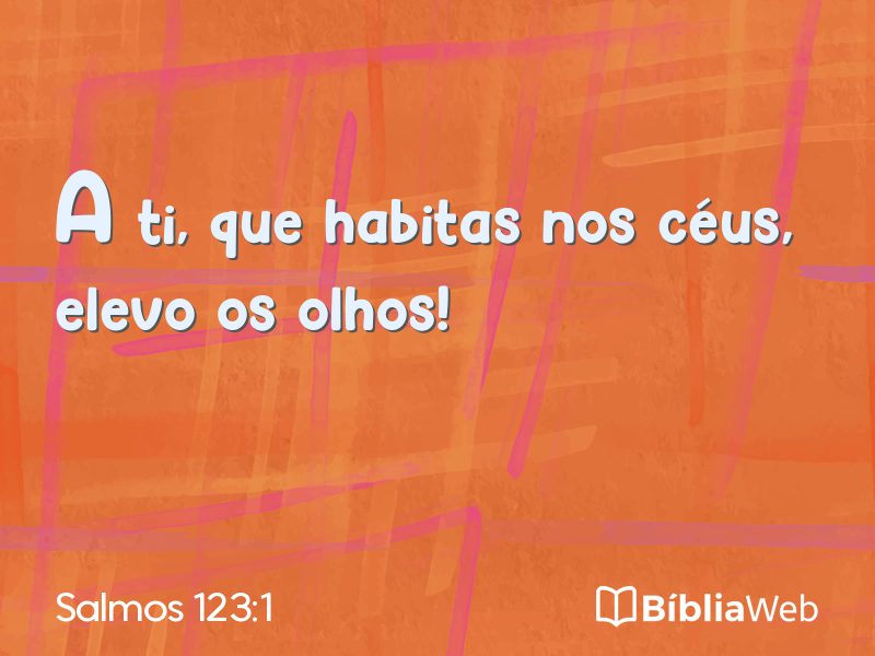Salmos 123:1 em imagem para compartilhar
