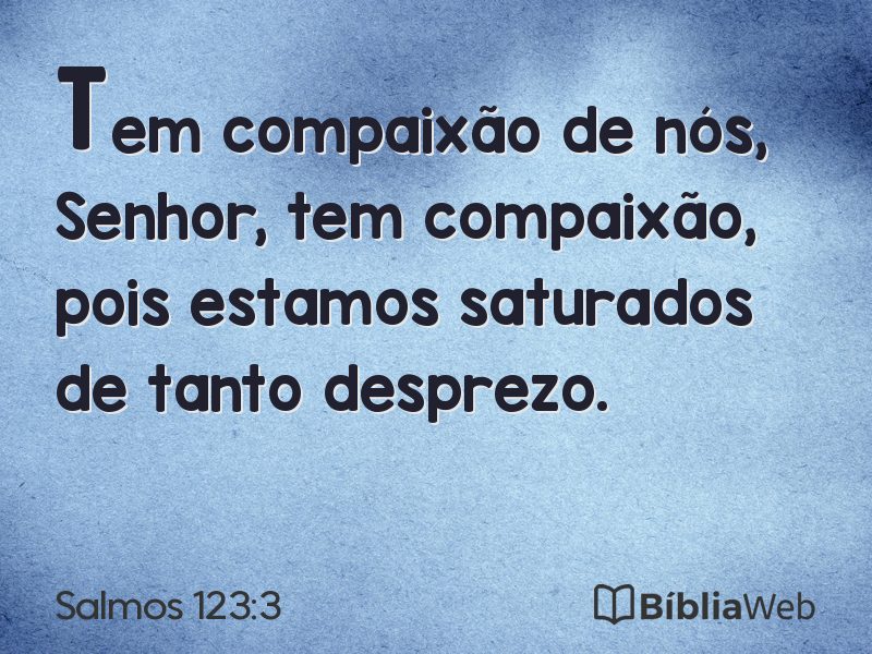 Salmos 123:3 em imagem para compartilhar
