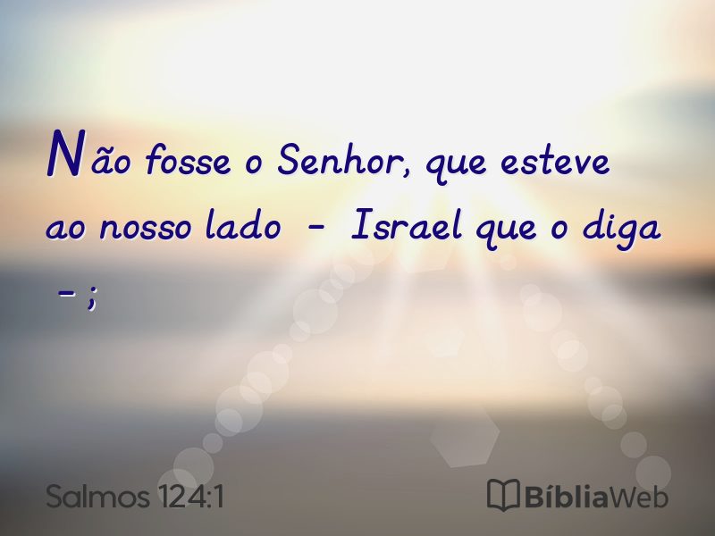 Salmos 124:1 em imagem para compartilhar