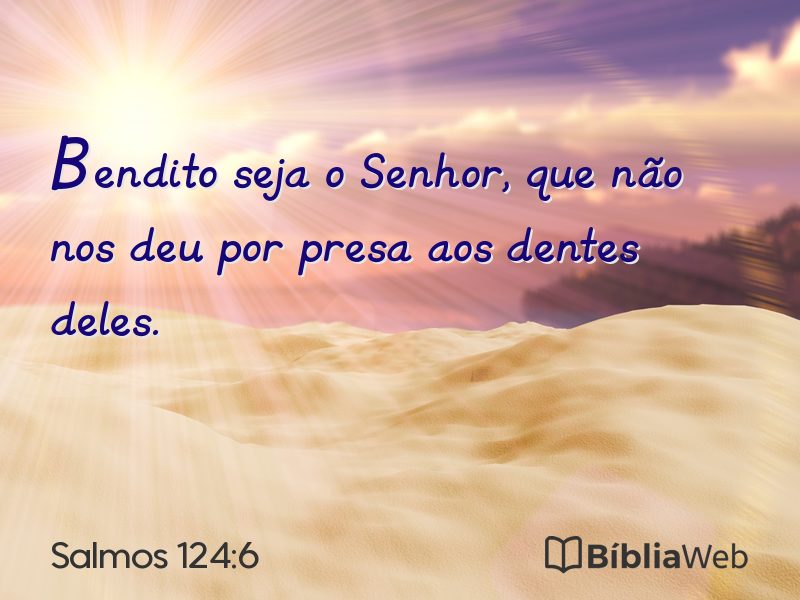 Salmos 124:6 em imagem para compartilhar
