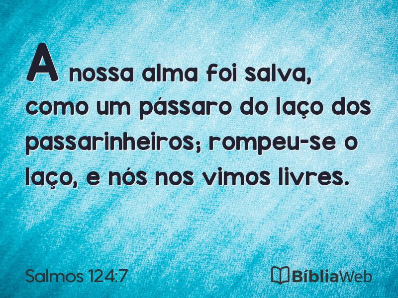 Salmos 124:7 em imagem para compartilhar