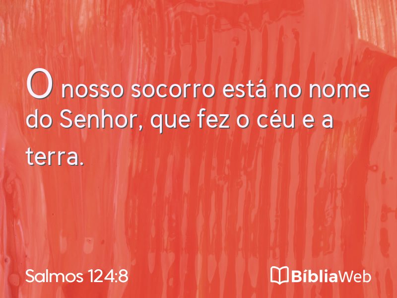 Salmos 124:8 em imagem para compartilhar