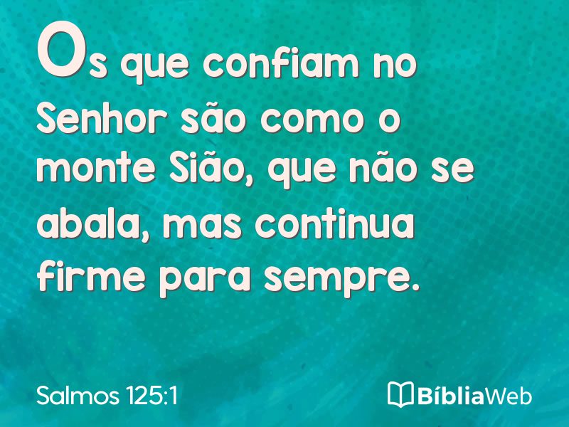 Salmos 125:1 em imagem para compartilhar