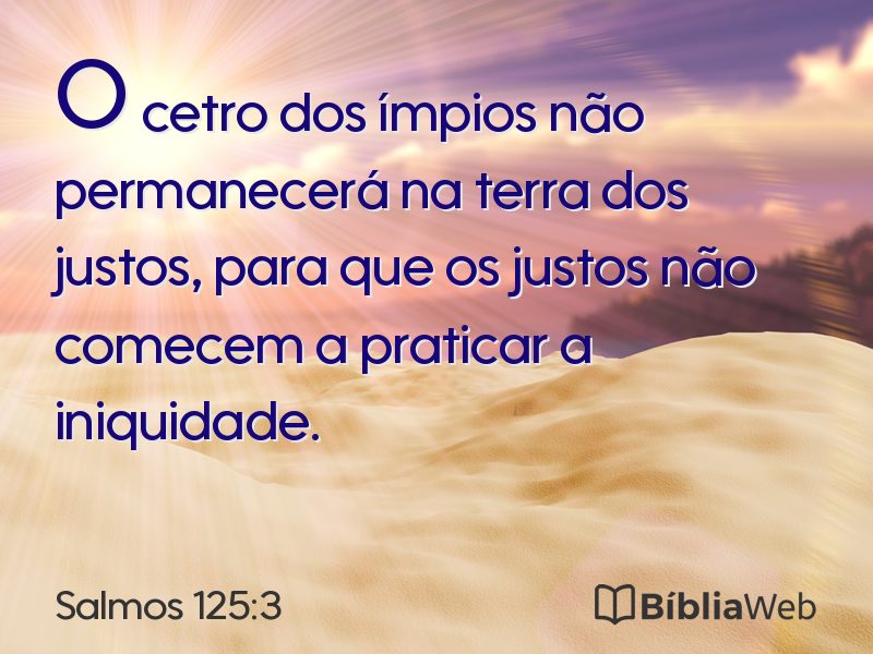 Salmos 125:3 em imagem para compartilhar