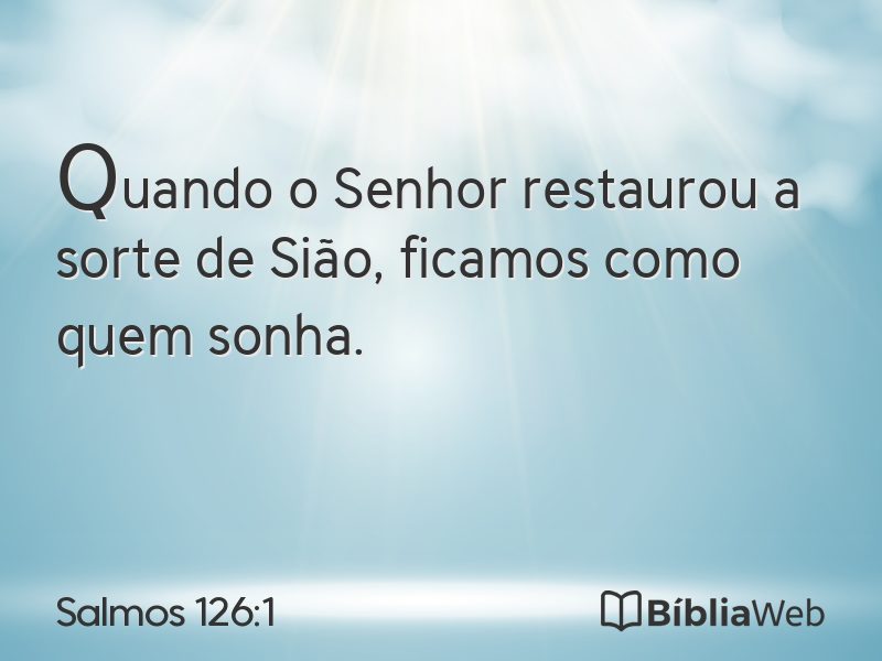 Salmos 126:1 em imagem para compartilhar