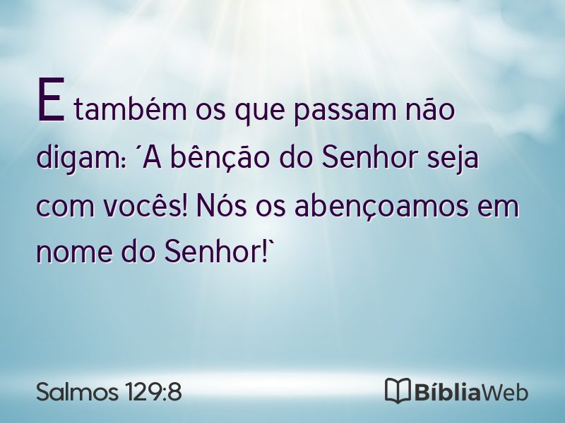 Salmos 129:8 em imagem para compartilhar