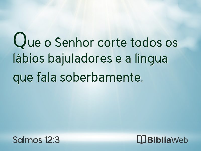 Salmos 12:3 em imagem para compartilhar