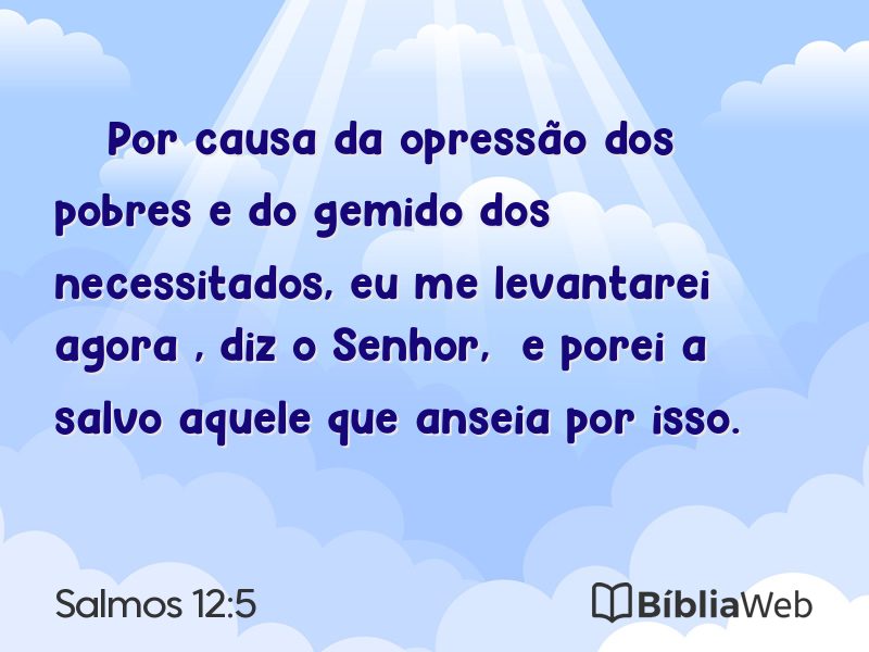 Salmos 12:5 em imagem para compartilhar