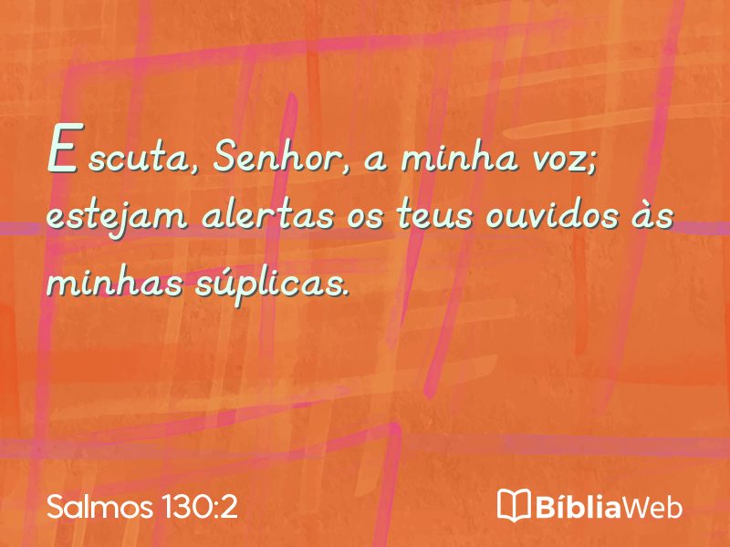 Salmos 130:2 em imagem para compartilhar