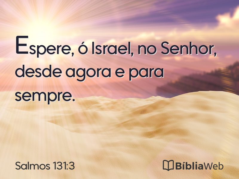 Salmos 131:3 em imagem para compartilhar