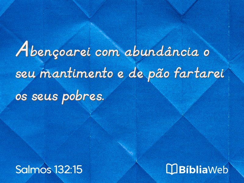 Salmos 132:15 em imagem para compartilhar