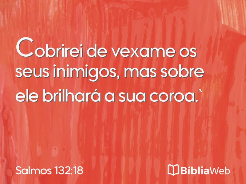 Salmos 132:18 em imagem para compartilhar