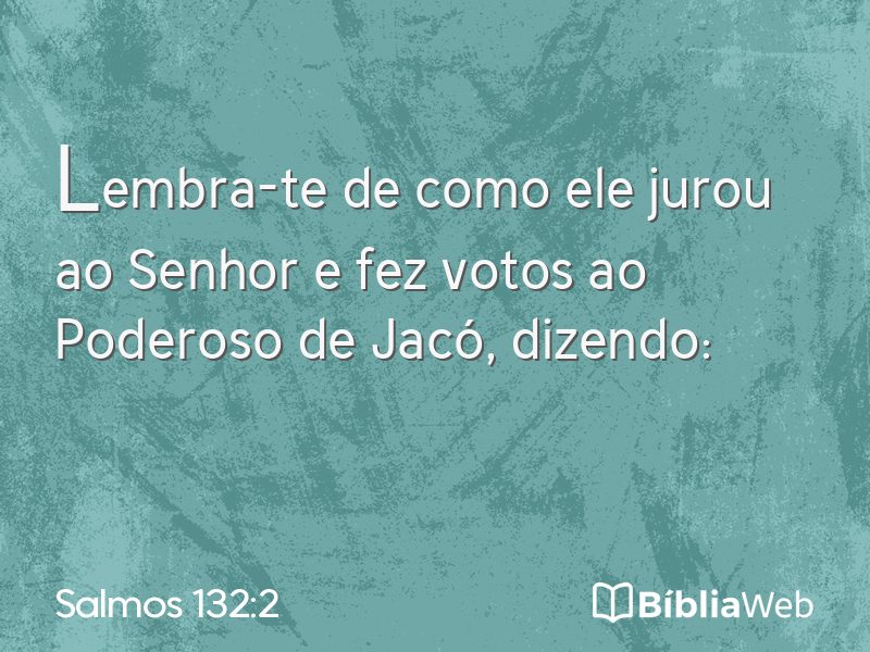 Salmos 132:2 em imagem para compartilhar