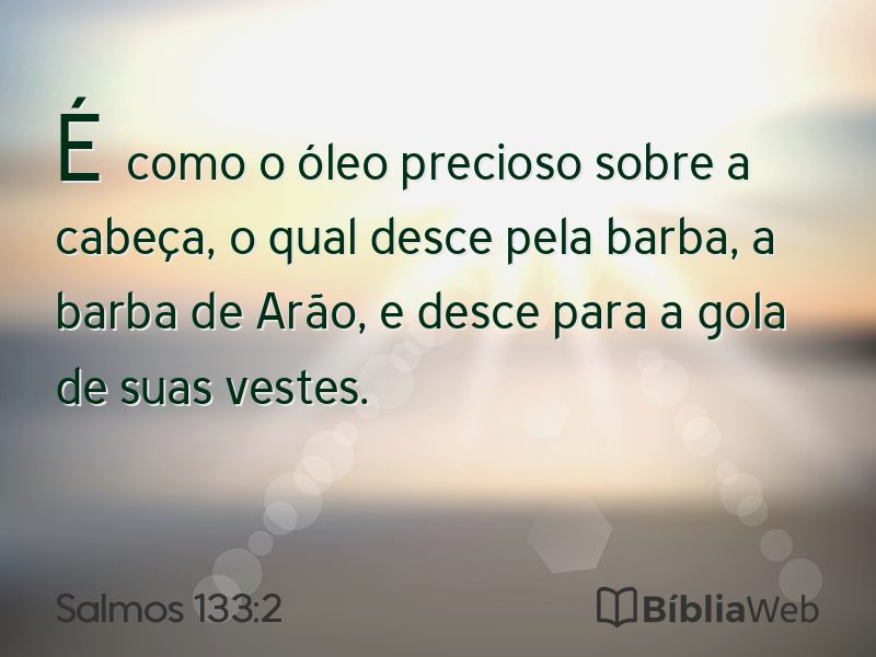 Salmos 133:2 em imagem para compartilhar