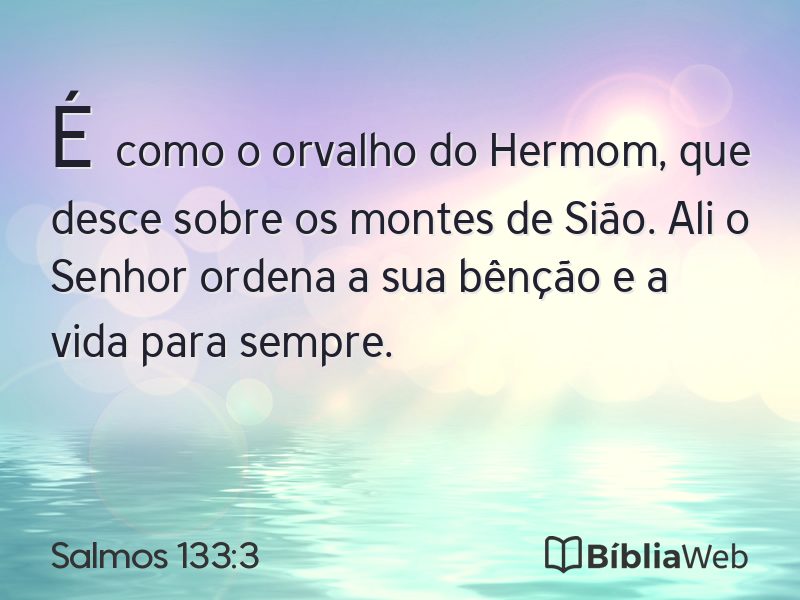 Salmos 133:3 em imagem para compartilhar