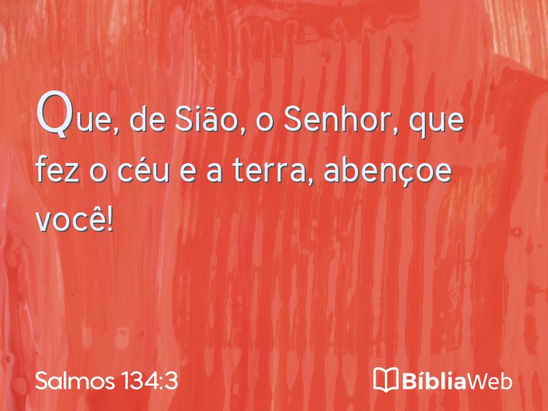 Salmos 134:3 em imagem para compartilhar