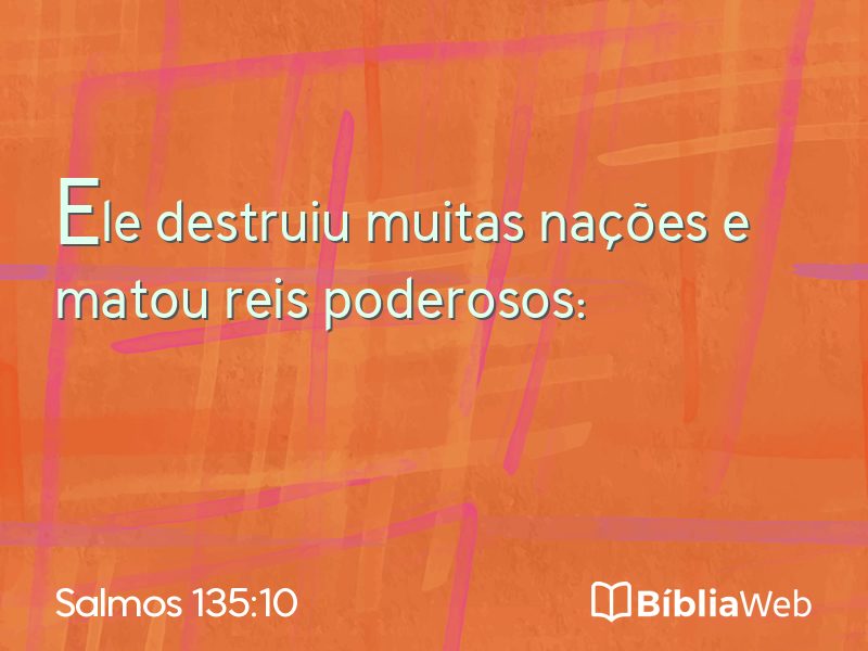 Salmos 135:10 em imagem para compartilhar