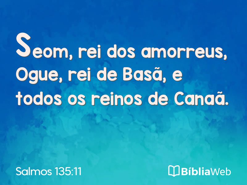 Salmos 135:11 em imagem para compartilhar