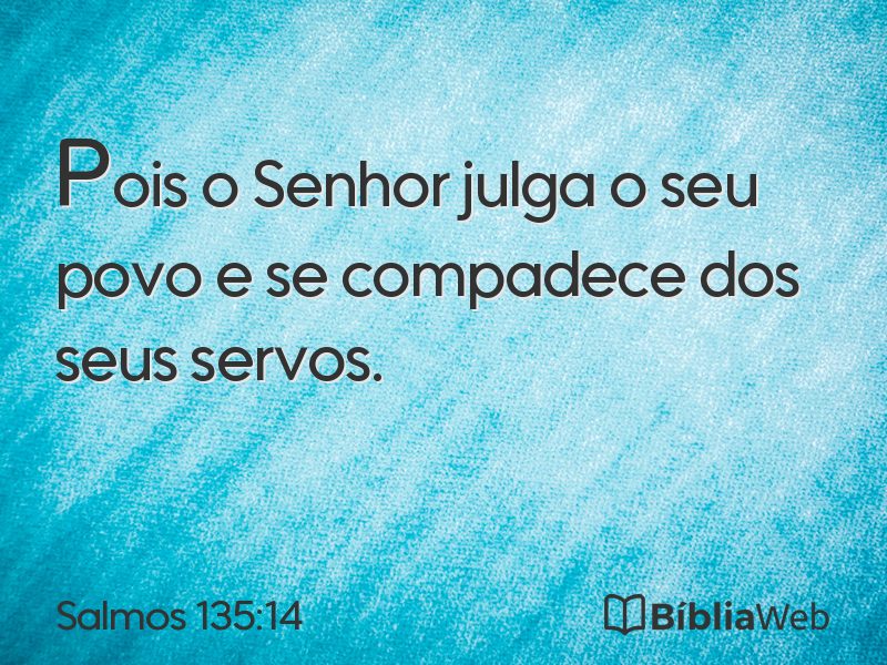 Salmos 135:14 em imagem para compartilhar