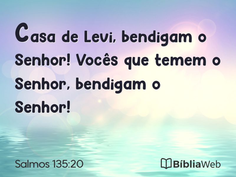 Salmos 135:20 em imagem para compartilhar