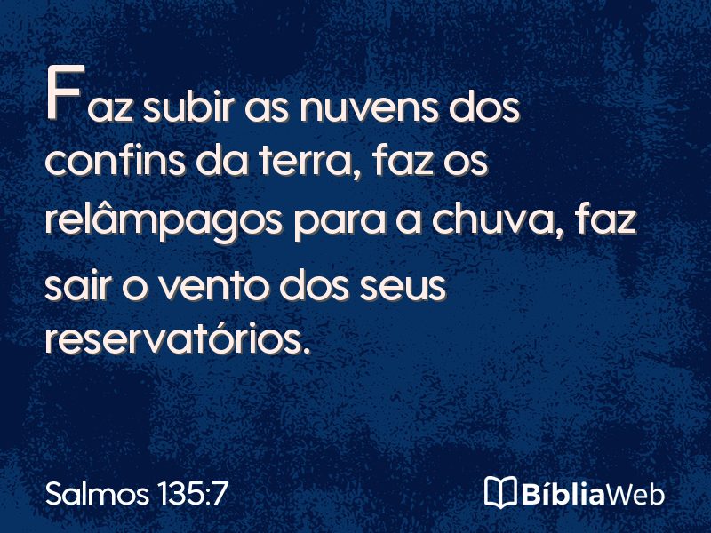 Salmos 135:7 em imagem para compartilhar